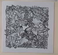 Image 1 of Three hares print 