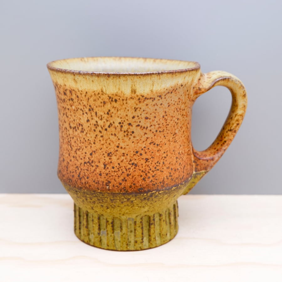 Image of Soda Fired Mug (mustard+orange)