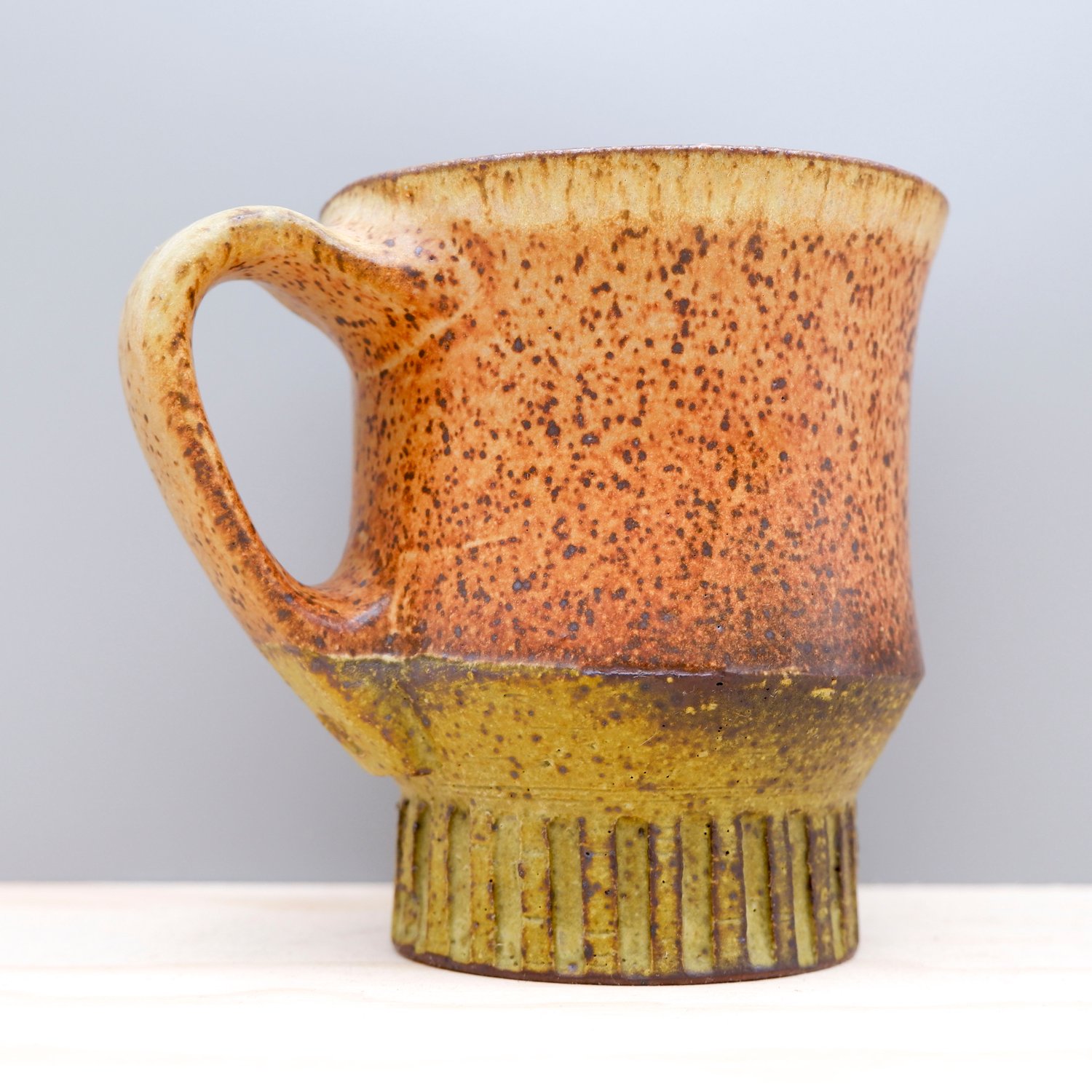 Image of Soda Fired Mug (mustard+orange)