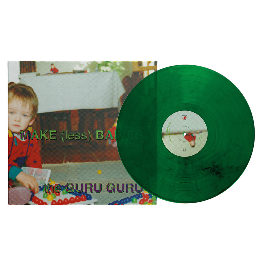 Image of 'Make (Less) Babies' - Dark Green transparant marbled vinyl - limited edition 100 copies!