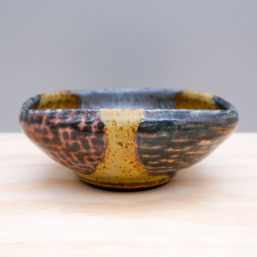 Image of Soda Fired Small Bowl (triangle)
