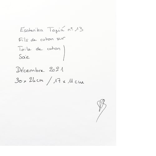 Image of Oeuvre d'art textile abstraite - paysage intérieur n°13