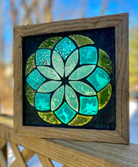 Image 3 of Freestanding framed glass mosaics