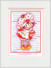 Image 1 of BERRY BEST DAY Strawberry Shortcake Color Print