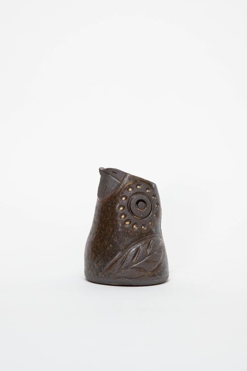 Image of Dark Black Brown Dotted Owl Creamer