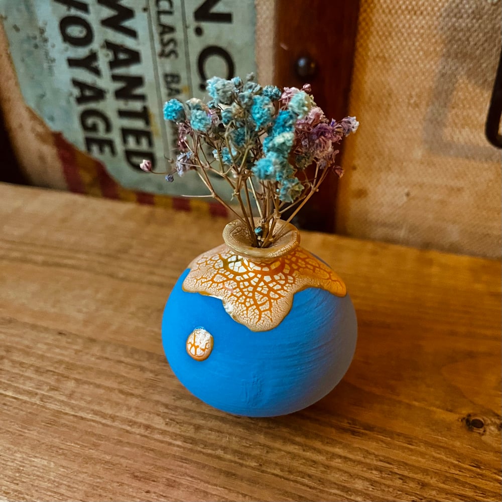 Image of Blue/Orange Mini Vase 