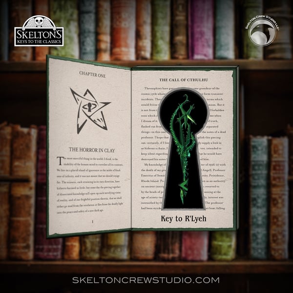 Image of Skelton's Keys to the Classics: Key to R'Lyeh Green Chrome Edition!