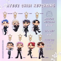 Image 1 of  ATEEZ CHIBI KEYCHAINS