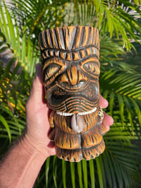 Image 1 of Wahoo Tiki Mug - Cowry & Puka Shell Necklace