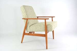 Image of Fauteuil Fox chiné beige vert 