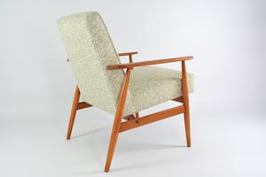 Image of Fauteuil Fox chiné beige vert 