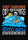 Surfing Skeleton - PRINT