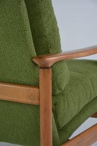 Image 3 of Fauteuil HOM24 bouclette verte