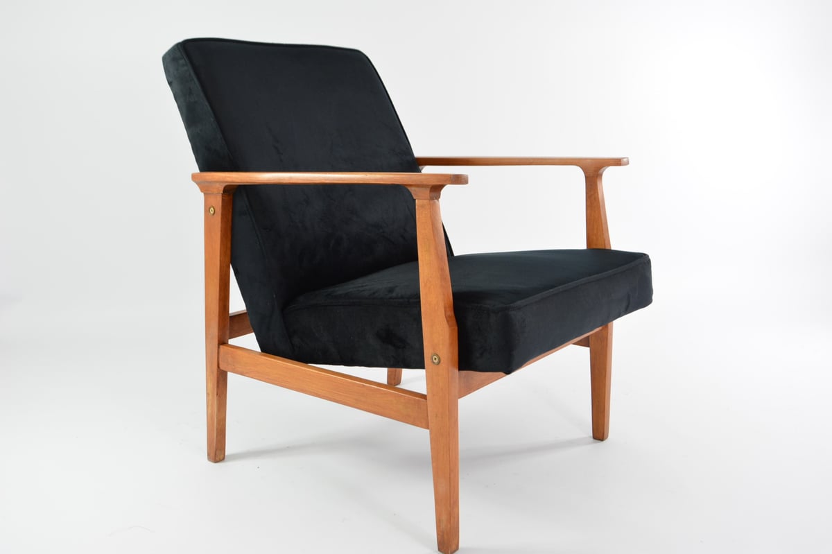 Image of Fauteuil MR velours noir