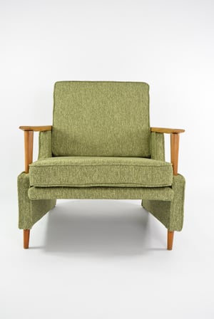 Image of Fauteuils carrés géométriques verts