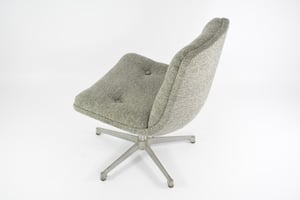 Image of Fauteuil pivotant gris chiné