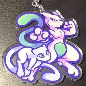 Mew & Mewtwo Double-sided Charm