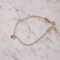 Image 1 of Petite Ruby Drop Bracelet