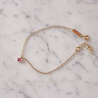 Image 1 of Petite Ruby Drop Bracelet