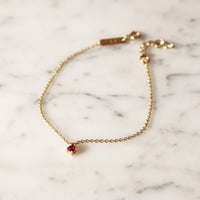 Image 3 of Petite Ruby Drop Bracelet