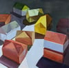 Origami Houses No. 1 - Oil Painting