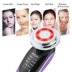 Image of 7 in 1 Face Lift Devices EMS RF Microcurrent Skin Rejuvenation Women Facial Massager Light Therapy 