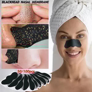 Image of Unisex Blackhead Remove Mask Peel Nasal Strips Deep Shrink Cleansing Pore Nose Black