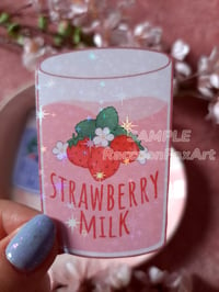 Image 2 of Starwberry and Blueberry Milk Stickers