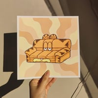 Image of Garfield Couch Sofa Art Print