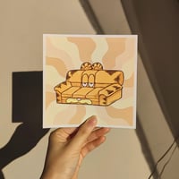 Image of Garfield Couch Sofa Art Print