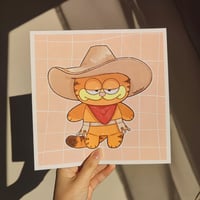 Image of Cowboy Garfield Art Print