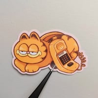Image of Garfield Telephone Waterproof Vinyl Sticker