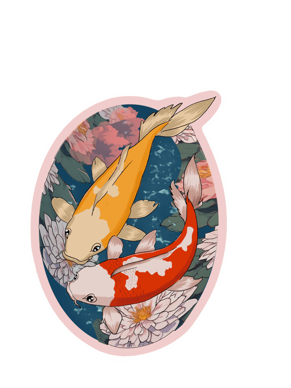 Image of koi fish flow 