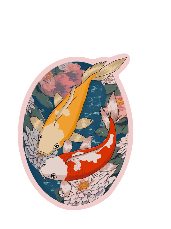 Image of koi fish flow 