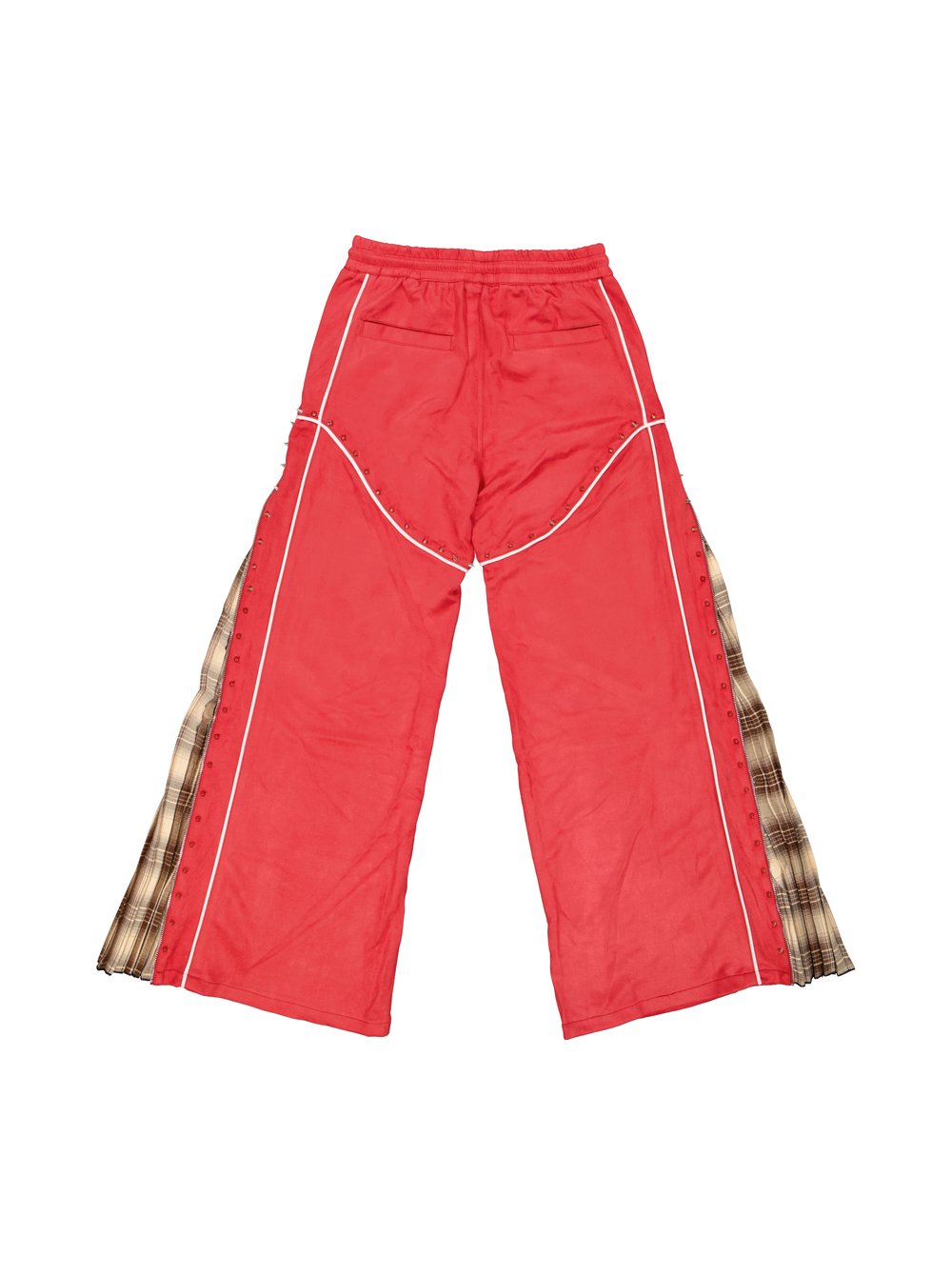 PLAID TRACKSUIT pants red