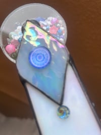 Image 2 of Retroscope: Handmade 10" Stained Glass Kaleidoscope-white