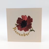 Image 1 of Greeting card | Embroidered flowers