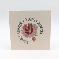 Image 2 of Greeting card | Embroidered flowers