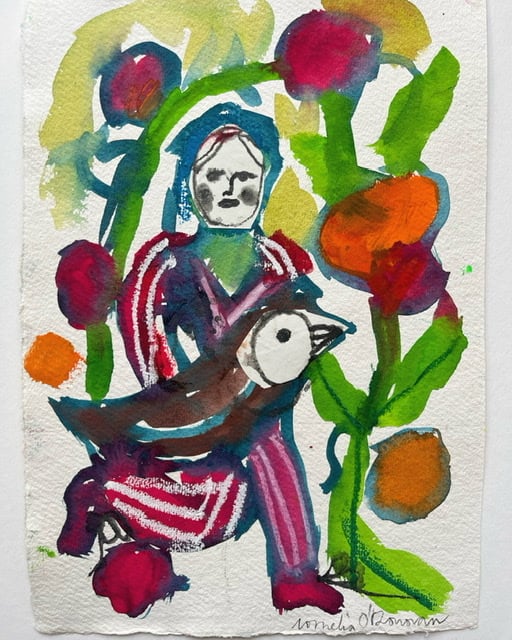 Image of the fruit pickers, original collage 