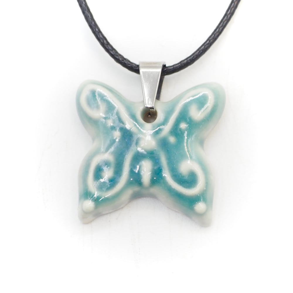 Image of Blue Butterfly Pendant 02