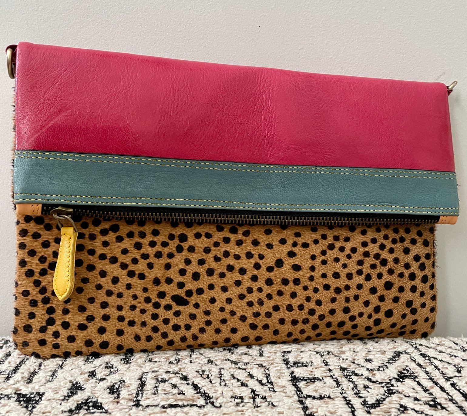 Image of  Calla Leather Fold-over Clutch