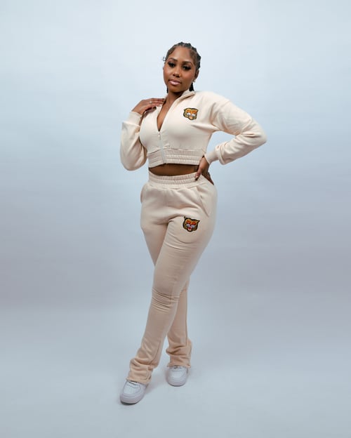 Image of The BLAK Women’s Stacked Tracksuit in Cream