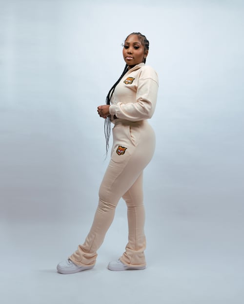 Image of The BLAK Women’s Stacked Tracksuit in Cream