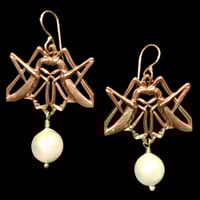 Image 1 of KISSING GRASSHOPPERS Earring.