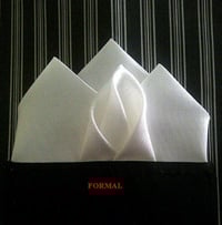 Image 1 of Silky-Blend Pre-Folded Pocket Square (Formal)