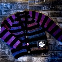 Image 1 of Stripey knitted cardigan