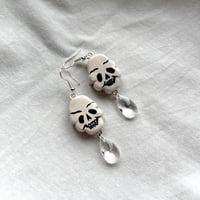 Image 2 of Skull Teardrop Earrings