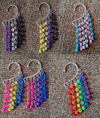 Image 1 of Rainbow and Pride Flags Bead Ear Wrap Cuff