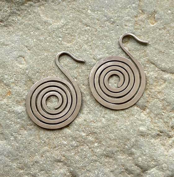 Image of Silver Whirl Earrings