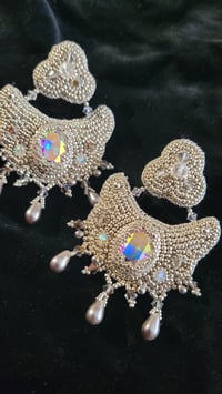 Image 1 of Boucles d'oreilles brodées DIAMONDS